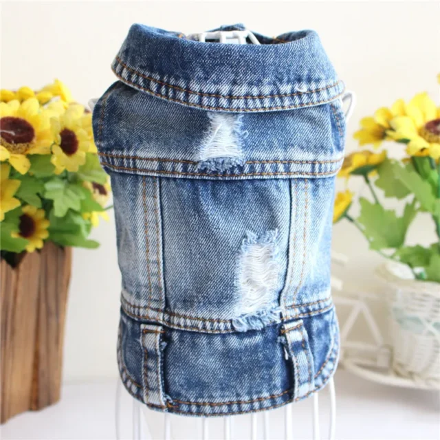 Fashion Cat Denim Vest and Puppy Jacket - Image 14