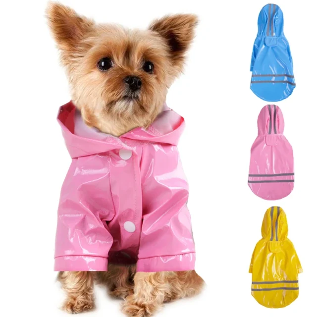 Pet Rain Coat S-XL Hoody Waterproof Jackets