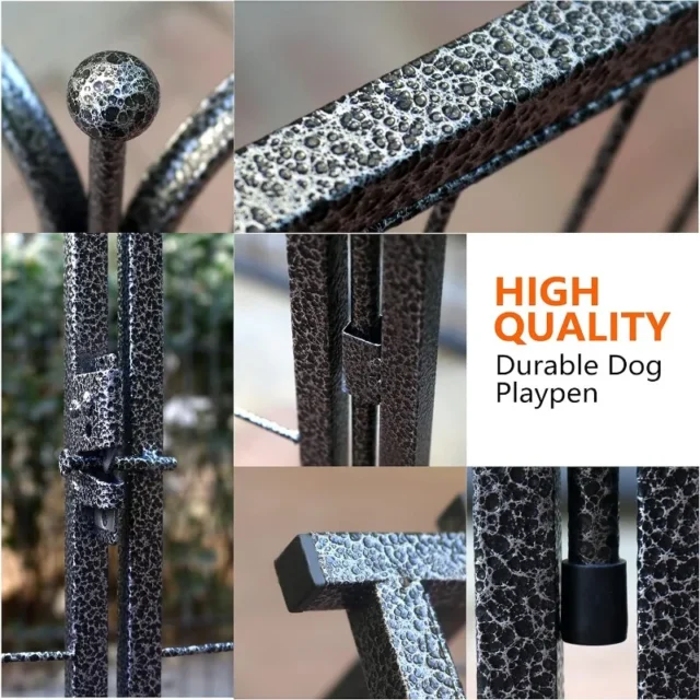 Dog Playpen, 24/32/40 Inch Height in Heavy Duty, Folding Indoor Outdoor Dog Exercise Fence. - Image 5